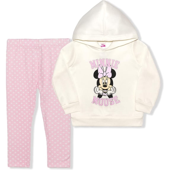 Minnie Mouse Girls 2 Piece Hoodie and Legging Set, 4-6X