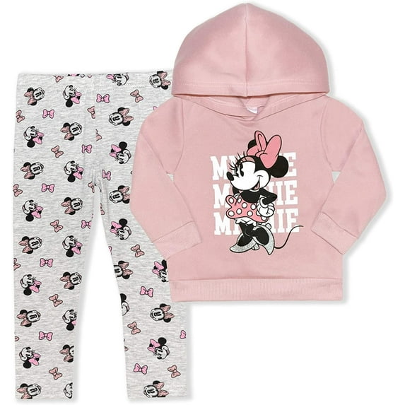 Disney Minnie Mouse Baby Girls 2 Piece Hoodie and Leggings Set for Infants