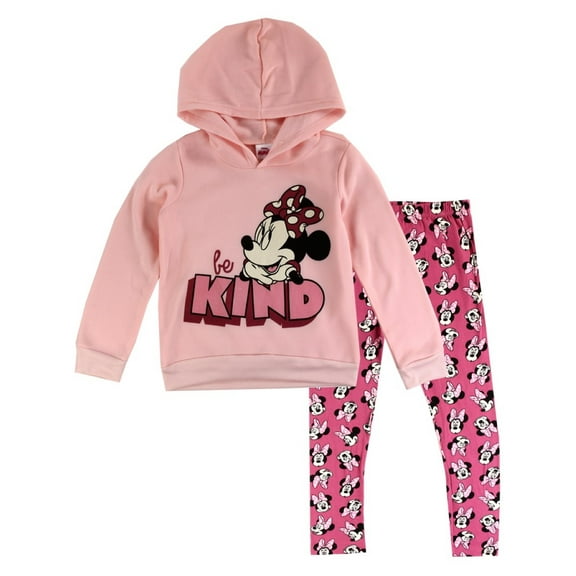 Minnie Mouse Girls' Fleece Pullover Hoodie and Leggings Set (Little Girls)