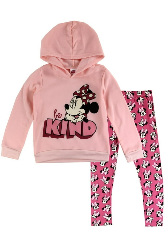 Minnie Mouse Girls' Fleece Pullover Hoodie and Leggings Set (Little Girls)
