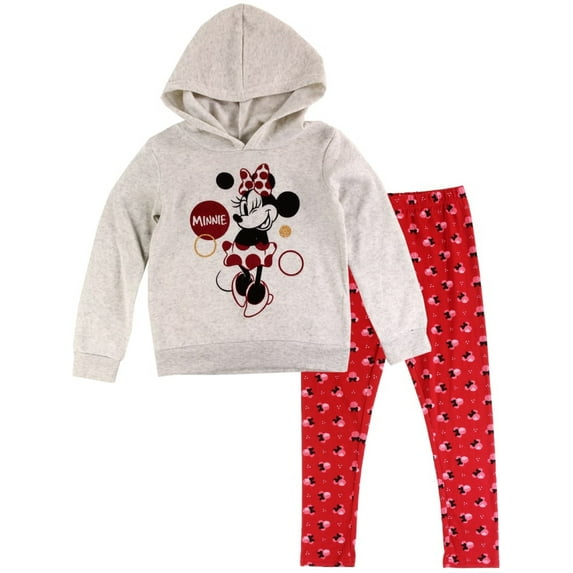 Minnie Mouse Girls' Fleece Pullover Hoodie and Leggings Set (Little Girls)