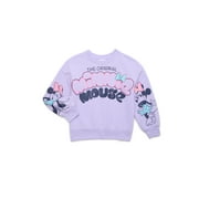 Minnie Mouse Girls' Glitter Graphic Fleece Sweatshirt, Sizes 4-16