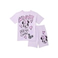 thumbnail image 1 of Minnie Mouse Girls Rhinestones Graffiti Graphic Boyfriend Tee with Rhinestones and Bike Shorts Set, 2-Piece, Sizes 4-16, 1 of 3