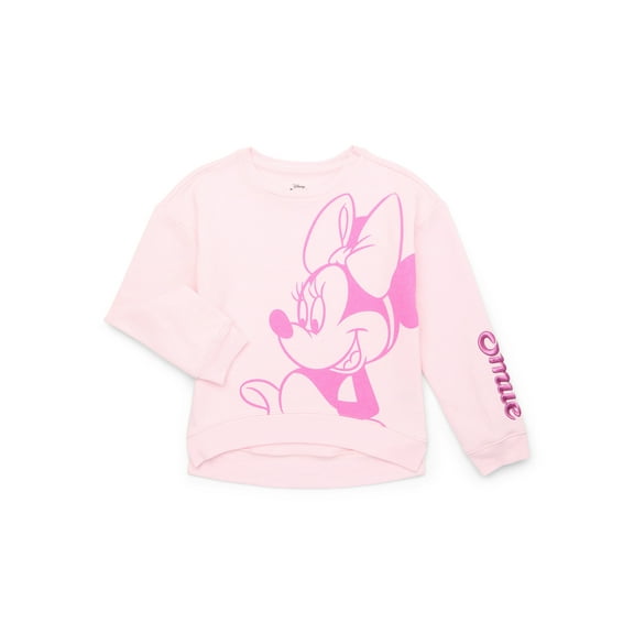Minnie Mouse Girls Graphic Sweatshirt and Shorts with Embroidery Set, 2-Piece, Sizes 4-16