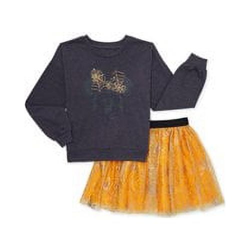 Minnie Mouse Girls Halloween Sweatshirt and Tutu Skirt Set, 2 Piece, Sizes 4-12