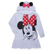 STITCH Minnie Mouse Girls Hooded Long Sleeve Cosplay Dress, Sizes 4-12
