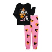 POKEMON Disney Minnie Mouse Girls Halloween Long Sleeve Top and Pants Pajama Set, 2-Piece, Sizes 4-10