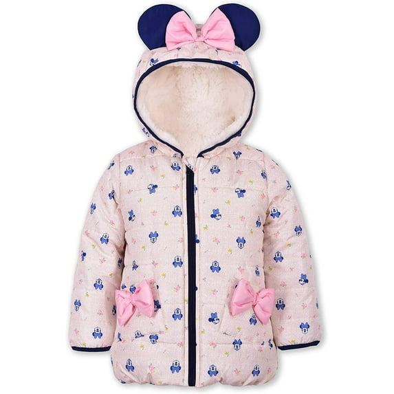 Minnie Mouse Girls Puffer Coat, 4-6X