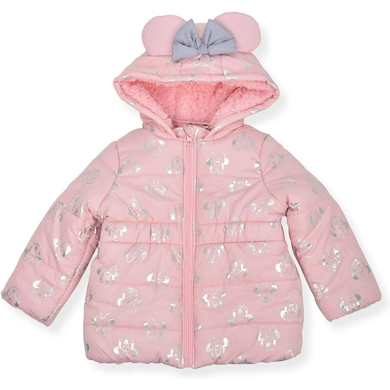 Minnie Mouse Girls Puffer Coat, 4-6X