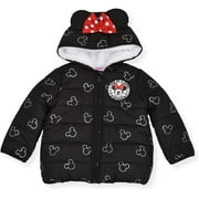 Minnie Mouse Girls Puffer Coat, 4-6X