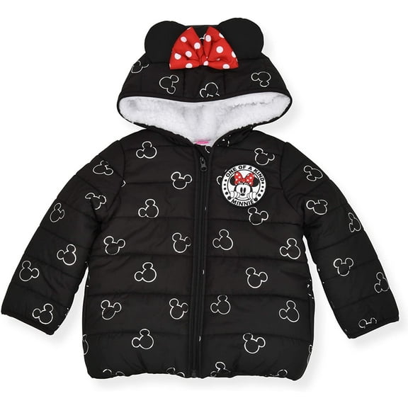 Minnie Mouse Girls Puffer Coat, 4-6X