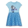 thumbnail image 1 of Minnie Mouse Girls Short Sleeve Tulle Dress, Sizes 4-12, 1 of 3