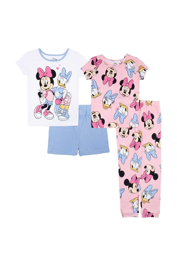 Girls Short Sleeve and Pant Pajama Set, Sizes 4-10