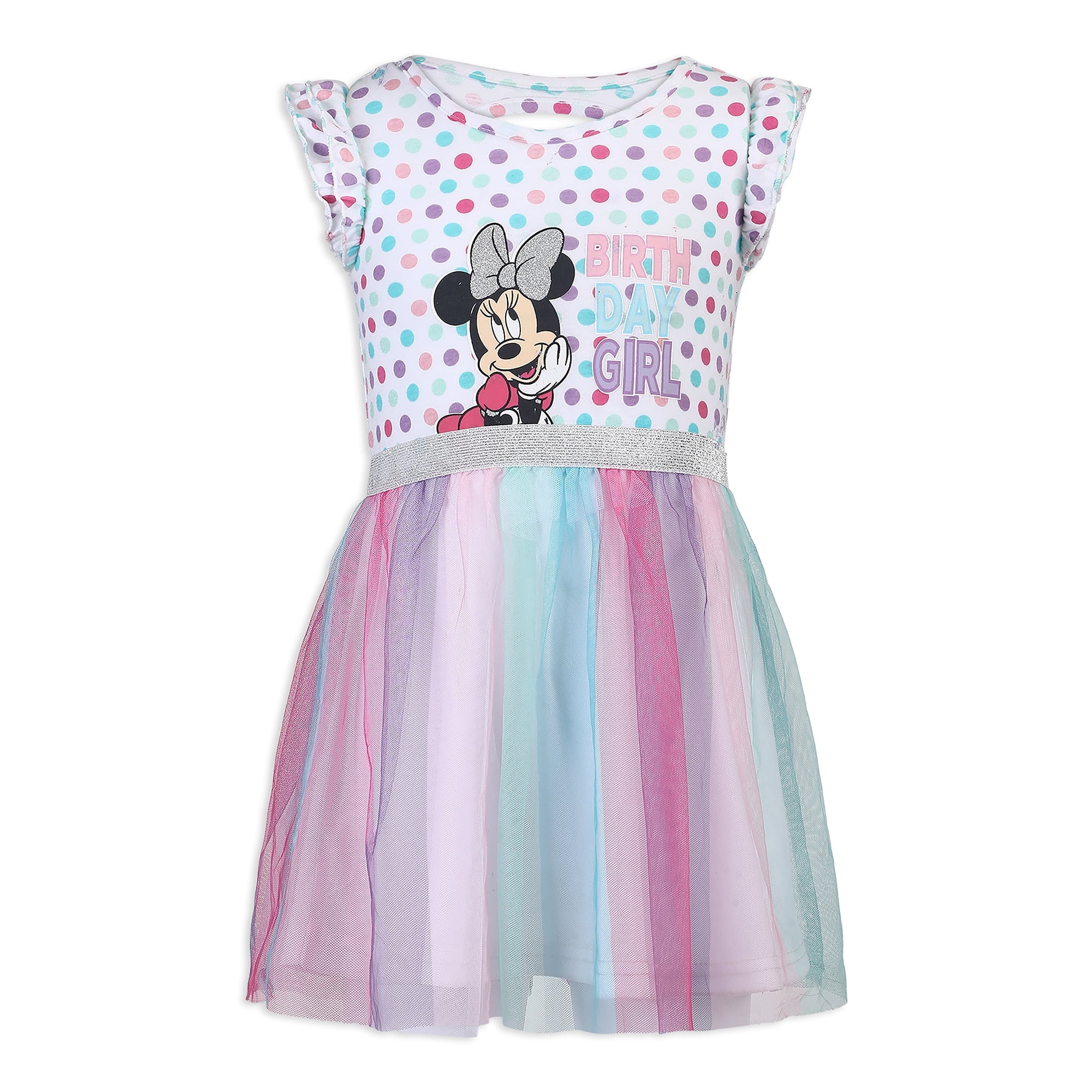 Disney Minnie Mouse Girls Single Birthday Tutu Dress for Infants and Toddlers