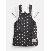 Minnie Mouse Girls Graphic Ribbed Tee and Denim Jumper Dress Set, 2 Piece, Sizes 4-12