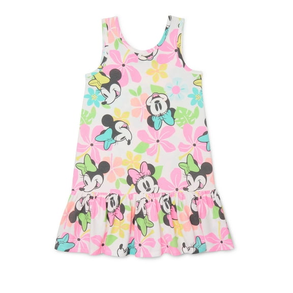 Minnie Mouse Girls Tank Printed Dropwaist Dress, Sizes 4-12