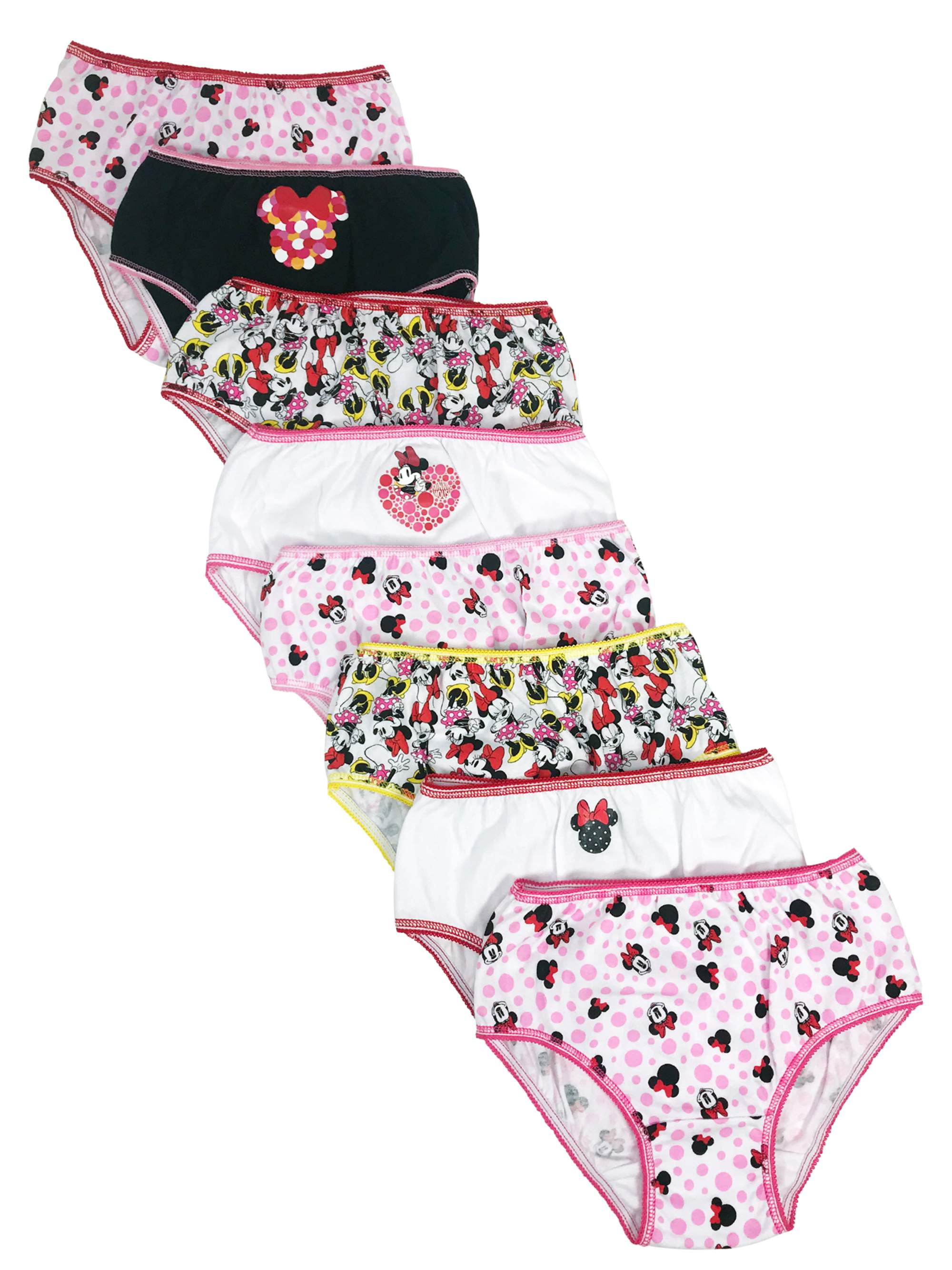 Minnie Mouse, Girls Underwear, 8 Pack 100% Combed Cotton Panties (Little  Girls & Big Girls) 