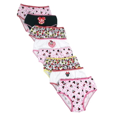 BNIP Girls Minnie Mouse Knickers 6-Pack - Cotton Briefs Underwear, Multi Size