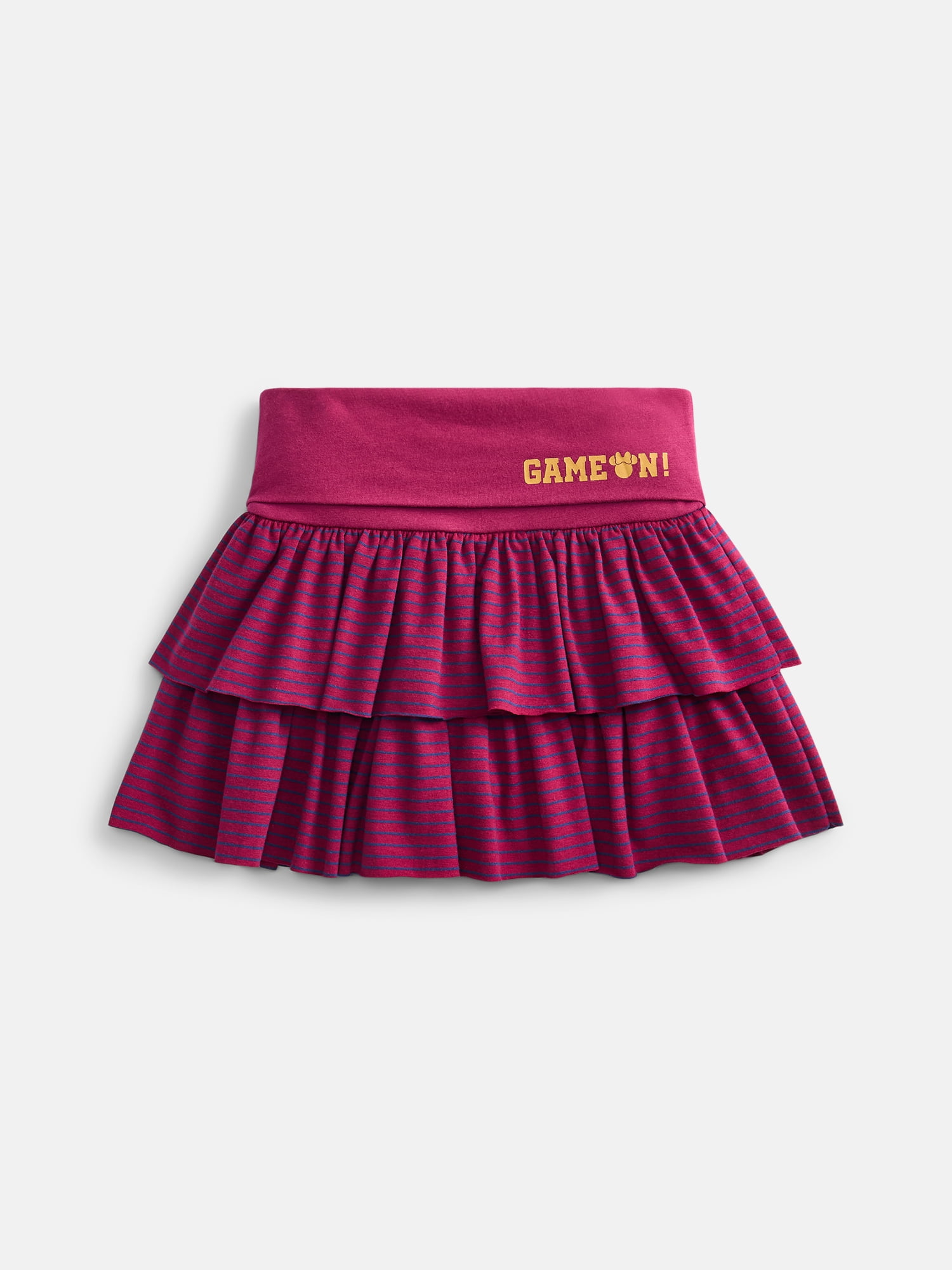Girls' Varsity Stripe Tiered Ruffle Skort, Sizes 4-16