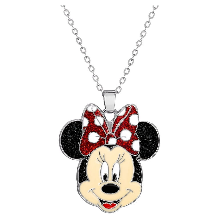 Minnie Mouse Glitter Bow Pendant 16