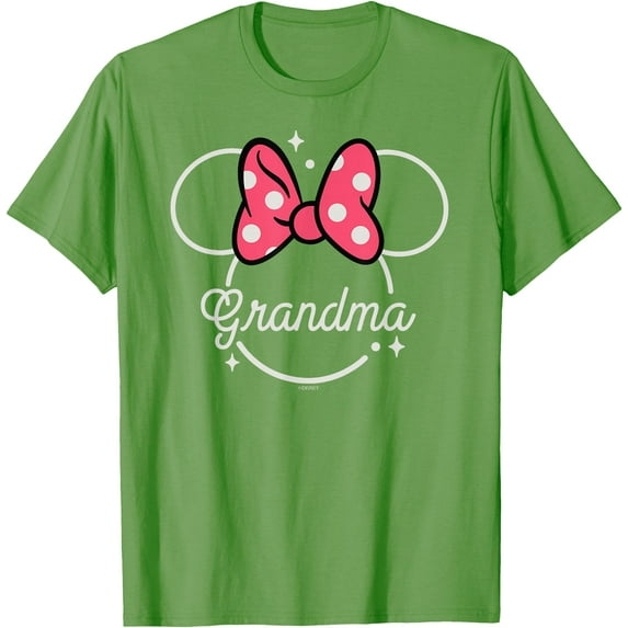 Minnie Mouse Grandma Head Icon Magic Mother’s Day DTG Print Unisex T-Shirt,Lime Color,Size 3XL
