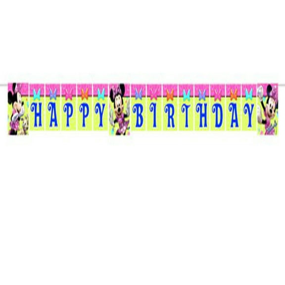 Minnie Mouse Happy Birthday Party Banner 8.41 FT
