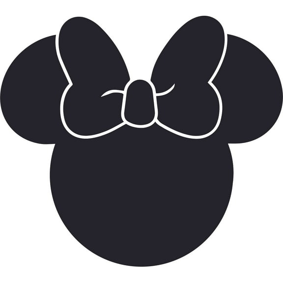 The Minnie Mouse Head Cartoon Character Art Vinyl Decors Sticker Design Decal Girls Boys Kids Room Bedroom Nursery Kindergarten Home Decor Stickers Wall Vinyl Design Decoration Size (40x35 inch)