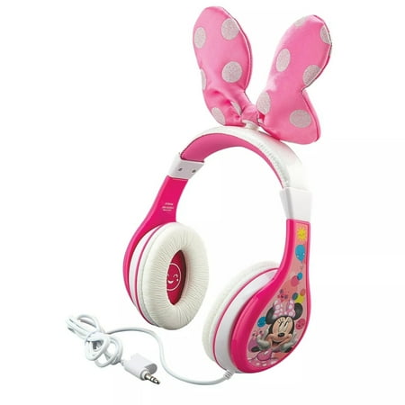 Disney Minnie Mouse Kids Headphones with Volume Limiting Feature – Bow-tastic Design