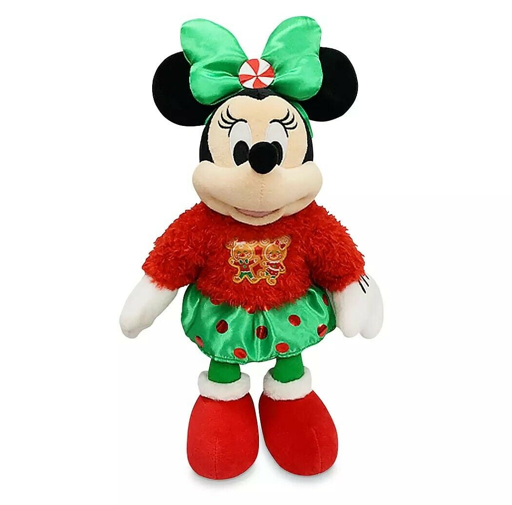 Minnie Mouse Holiday Dress Plush Stuffed Animal Toy Doll Medium 17” H