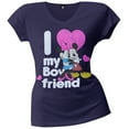 thumbnail image 1 of Minnie Mouse - I Luv My Boyfriend Juniors T-Shirt - X-Small, 1 of 1