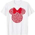 thumbnail image 1 of Minnie Mouse Icon Filled with Hearts DTG Print Unisex T-Shirt,White Color,Size XL, 1 of 5