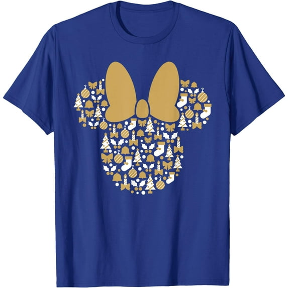 Minnie Mouse Icon Holiday Cheer DTG Print Unisex T-Shirt,Royal Blue Color,Size 5XL