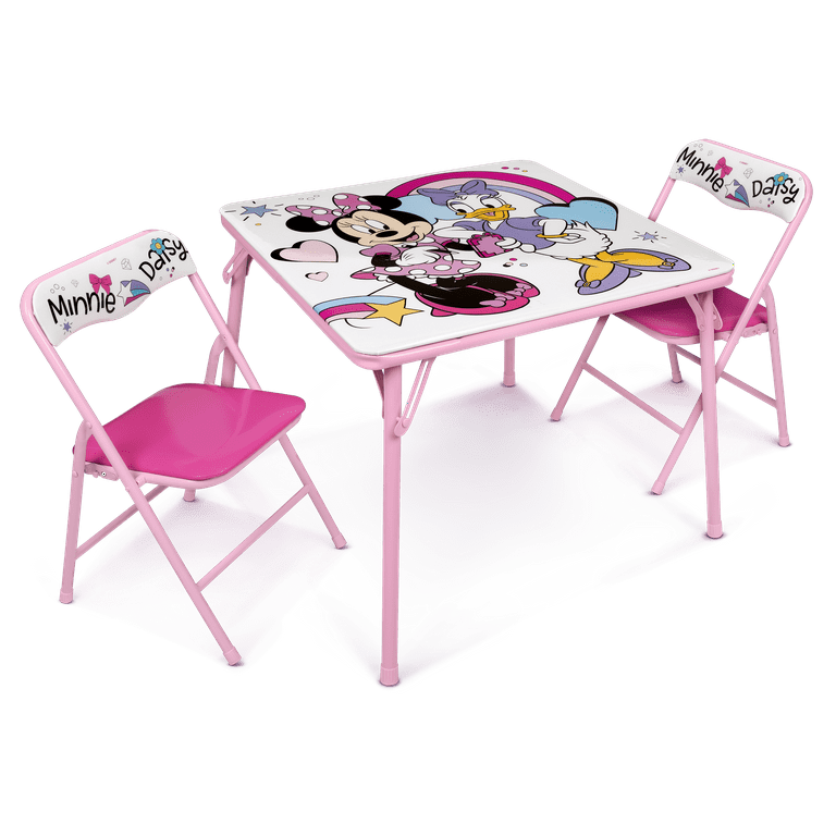 Minnie Mouse Kids 3-Piece Activity Table and Chair Set, Pink