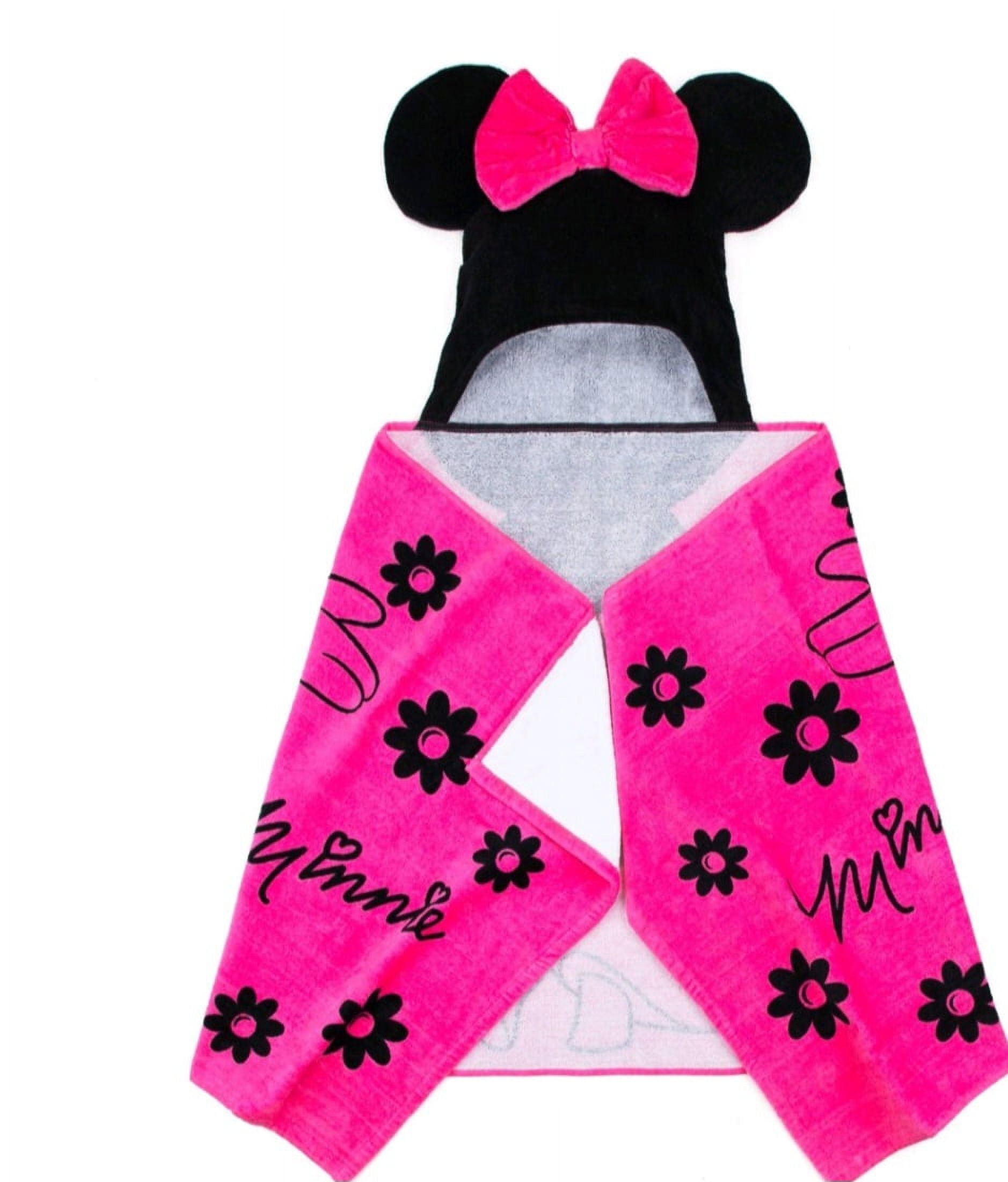Minnie Mouse Kids Cotton Hooded Towel Wrap Bath Beach 51" x 22"