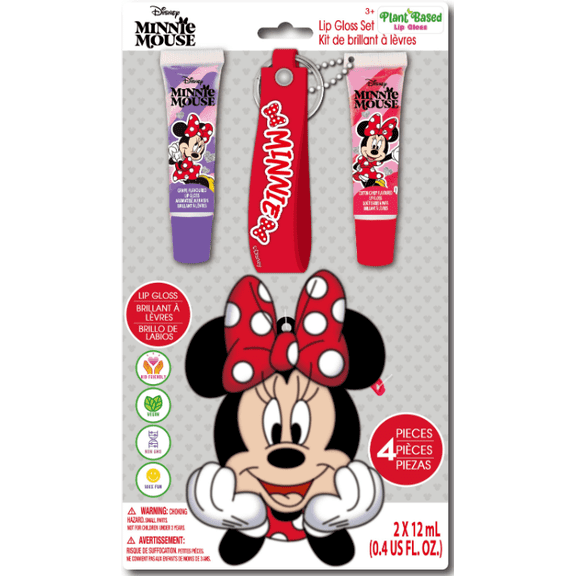 Minnie Mouse 2 Pk Lip Gloss With Character Silicone Bag by Townley Girl