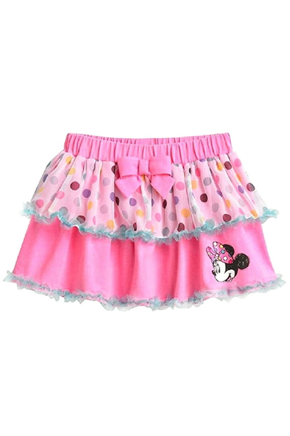 Little Girls Pink Multi-Tiered Skirt (5)