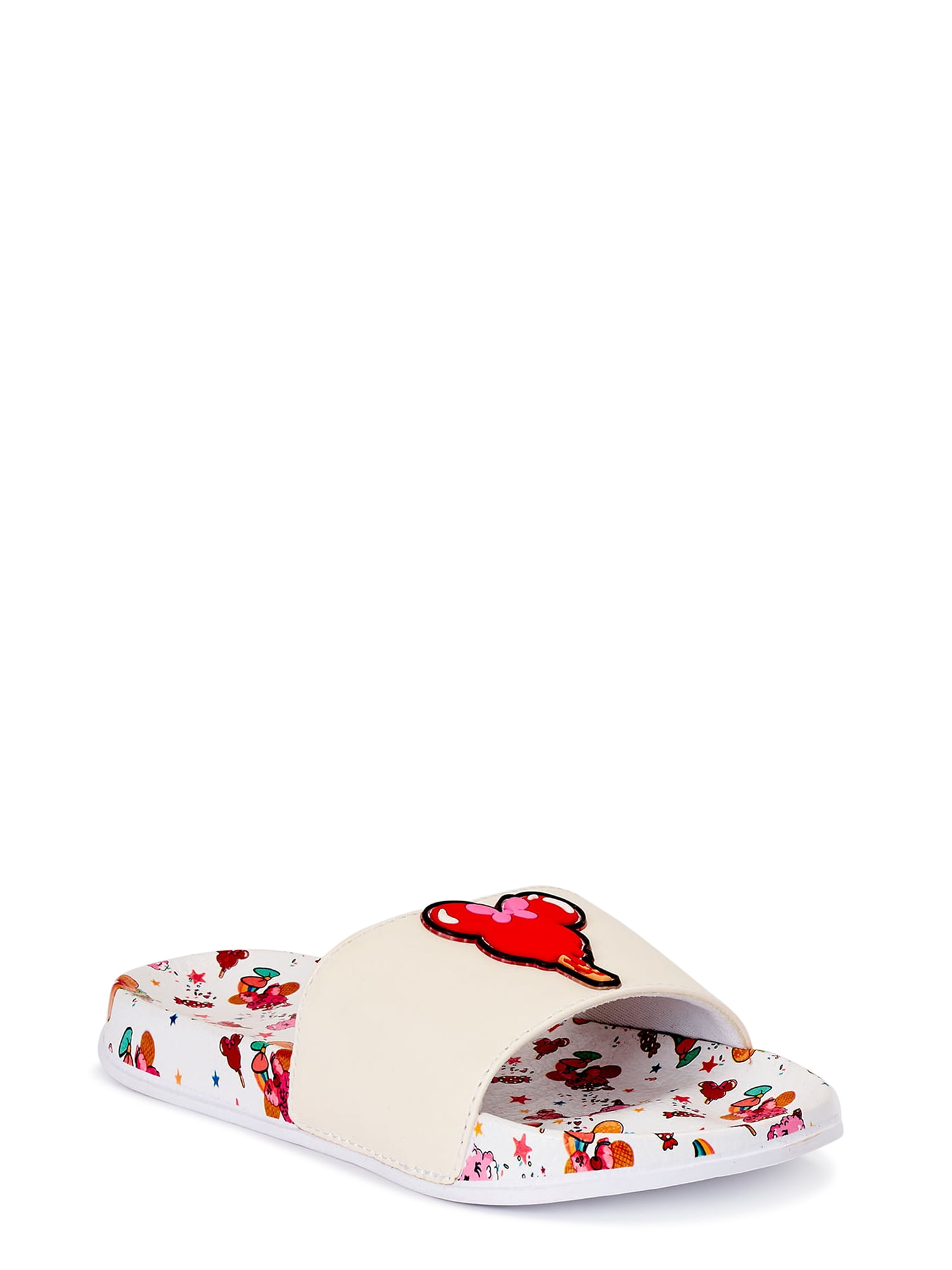 Minnie Mouse Little and Big Girls' Lollipop Slide Sandals - Walmart.com