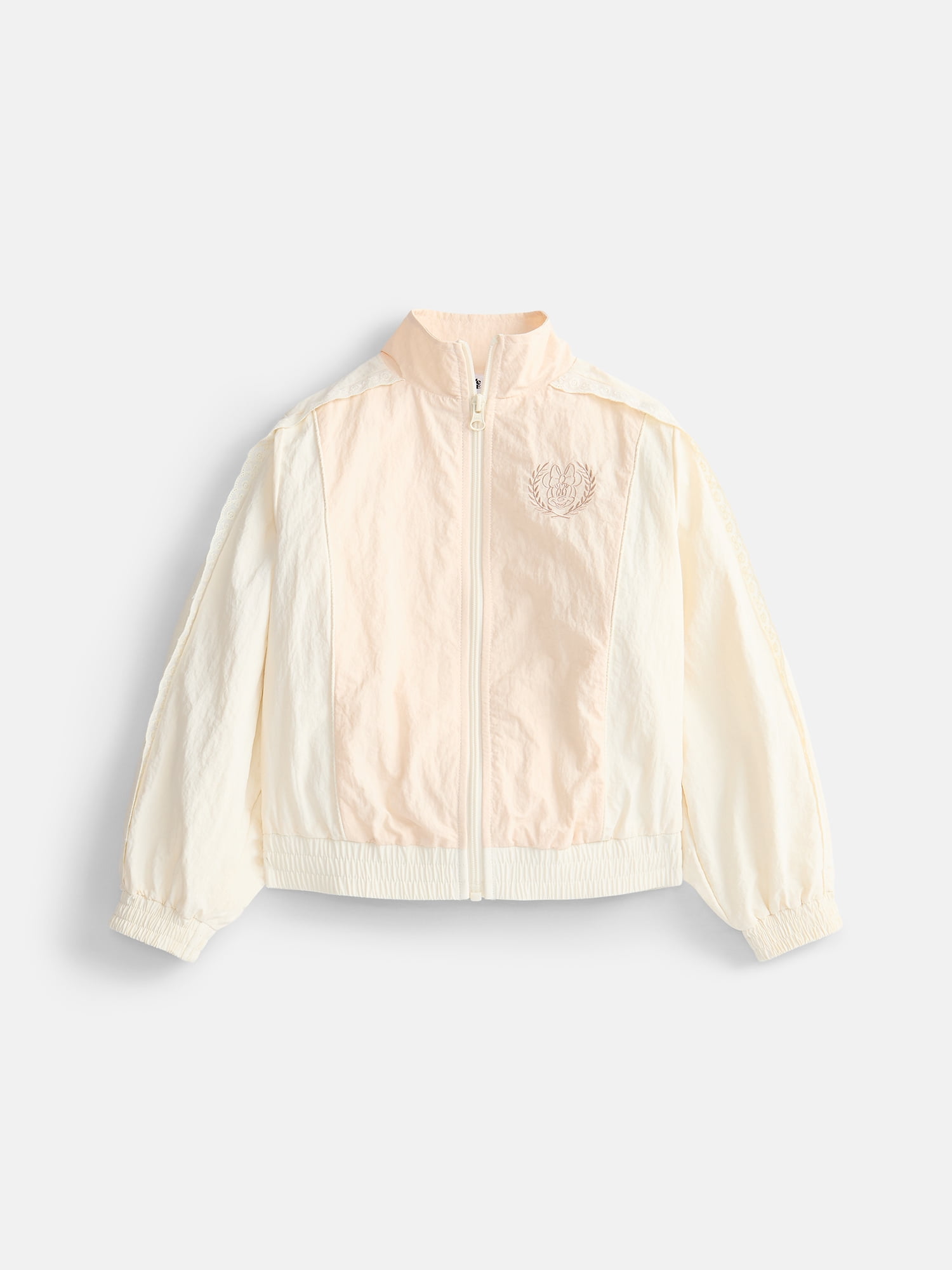 Minnie Mouse Girls Full Zip Windbreaker Jacket, Sizes 4-12