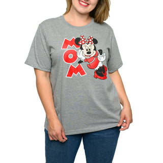 Minnie Mouse Damen Frauen T-Shirt Erwachsene Kurzarm-Shirt Rot (M) :  : Fashion
