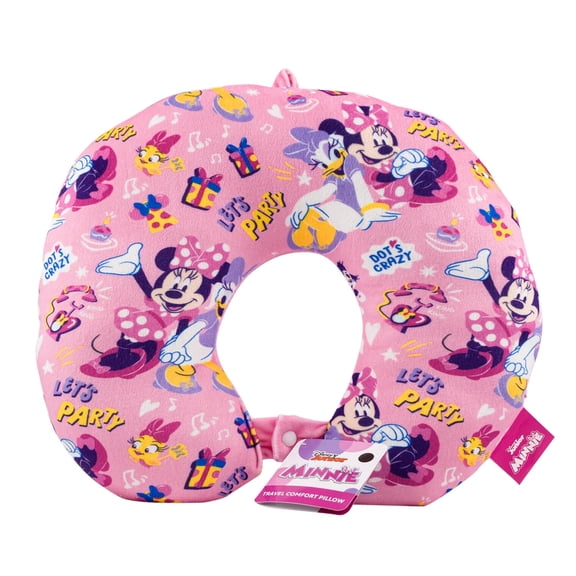 Minnie Mouse Neck Pillow 13" Soft Travel Pillow for Kids & Toddler Comfort