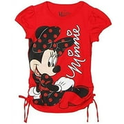 Minnie Mouse On The Ground Girl T-Shirt Red