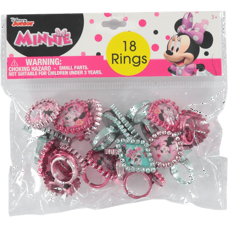 Minnie Mouse Party Rings, 18 Piece Party Favors
