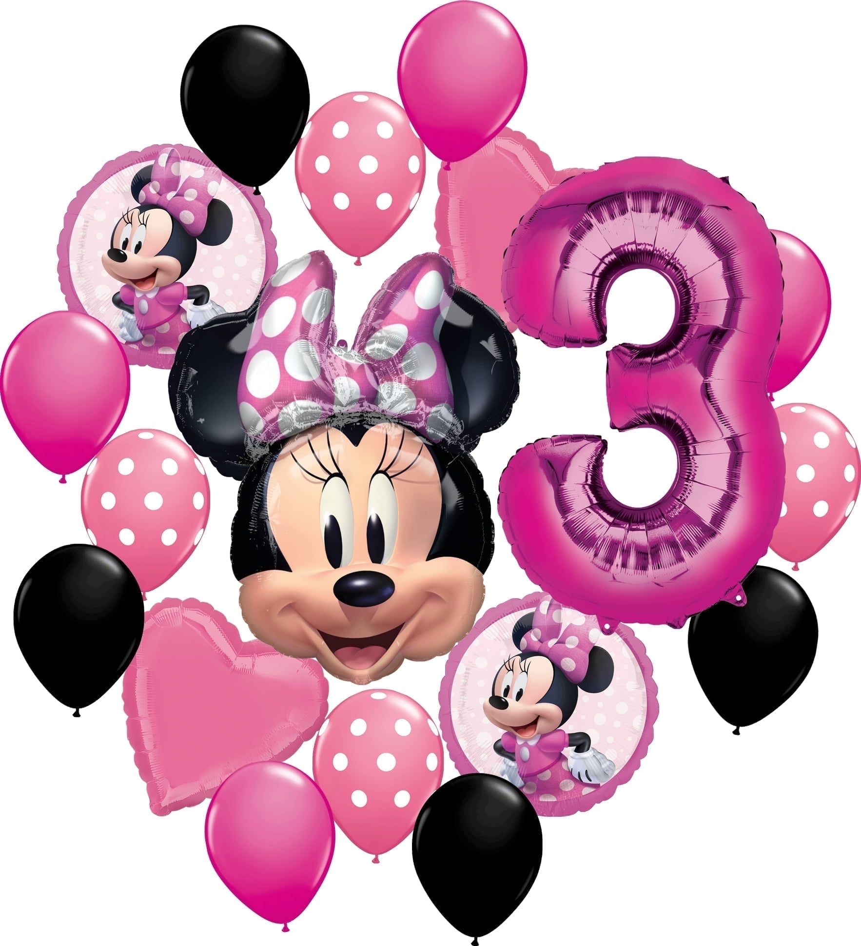 Minnie Mouse Party Supplies 1st Birthday Balloons Bundle with