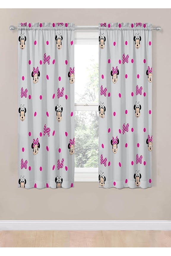 Peek A Boo Bows 2 Panel Blackout Curtain Set, 63 Inch Long