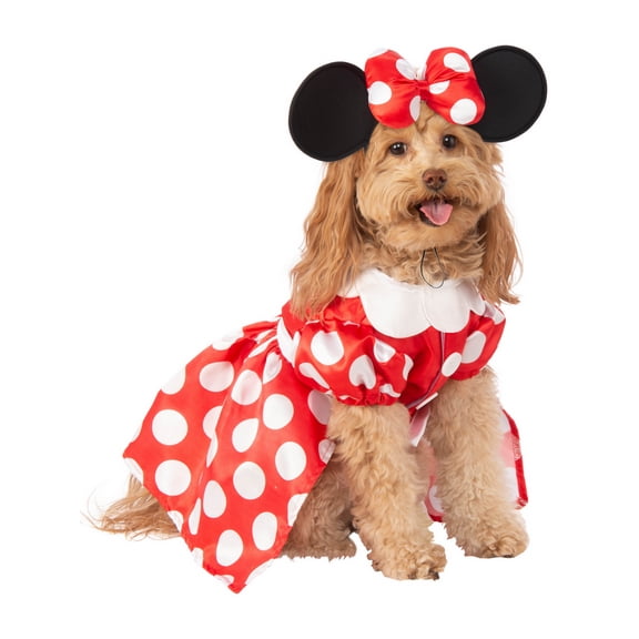 Disney Minnie Mouse Polka Dot Dress Pet Costume for Dogs or Cats by Rubies, Medium