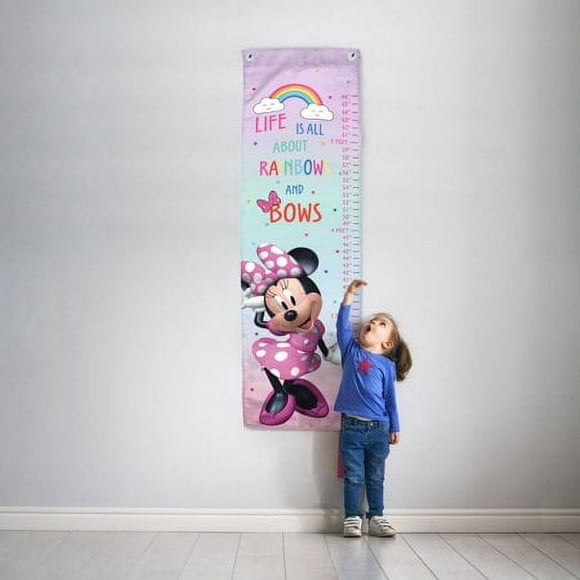 Minnie Mouse Pink Bowtique Growth Chart, Polyester