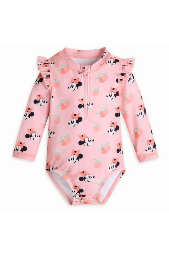 Minnie Mouse Pink Cute One Piece Swimsuit for Baby 9 12 Months
