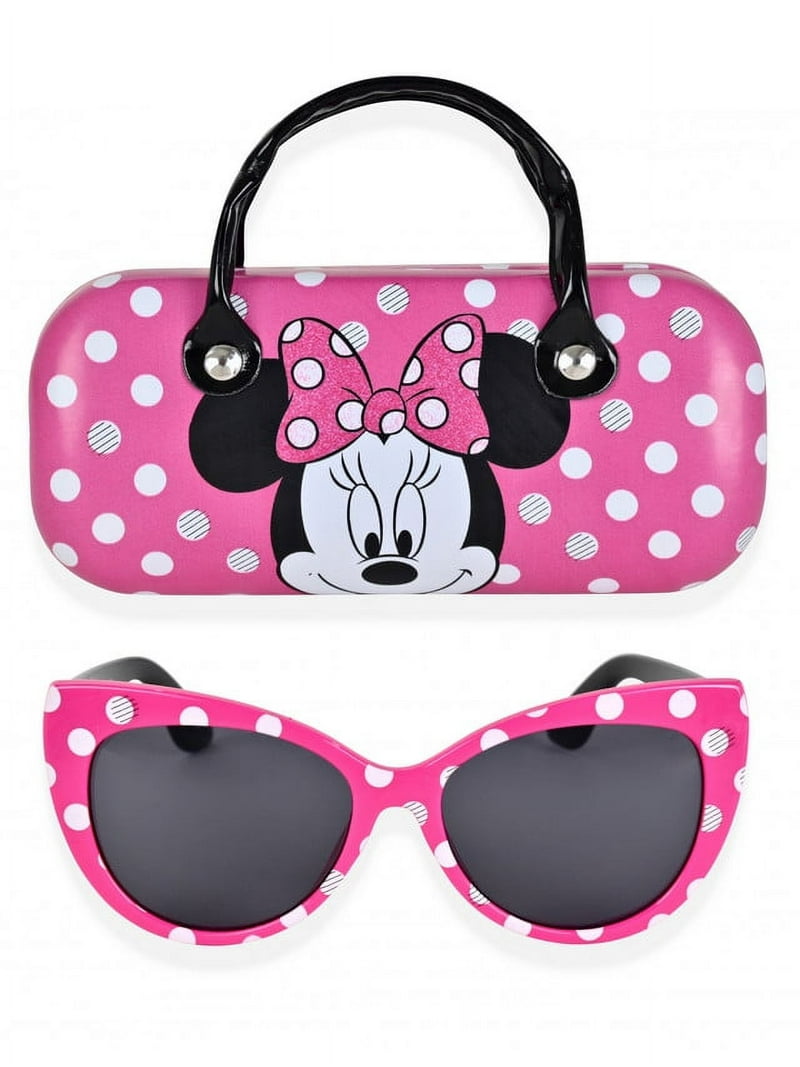 Minnie Mouse Pink Girl's Sunglasses with Matching Purse Case
