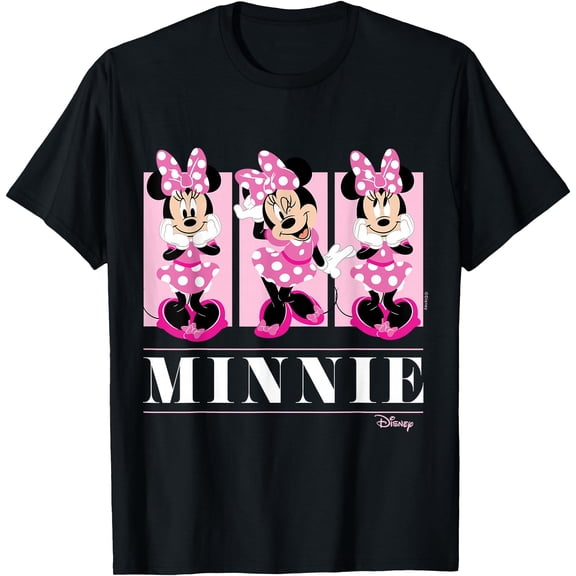 Minnie Mouse Pink Grid DTG Print Unisex T-Shirt