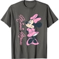 thumbnail image 1 of Minnie Mouse Pink Hearts DTG Print Unisex T-Shirt,Charcoal Color,Size YXL, 1 of 5